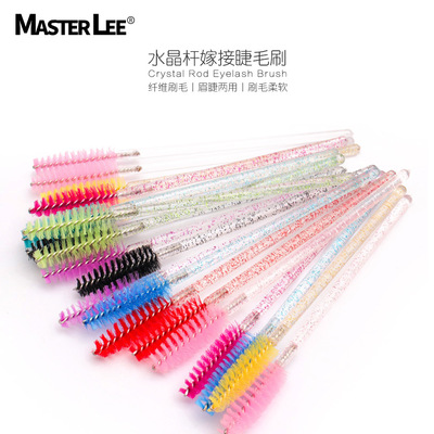 Cross border Mascara brush tool Crystal rod Mascara brush Eyelashes Spiral brush colour Eyelash volume Eyebrow brush wholesale