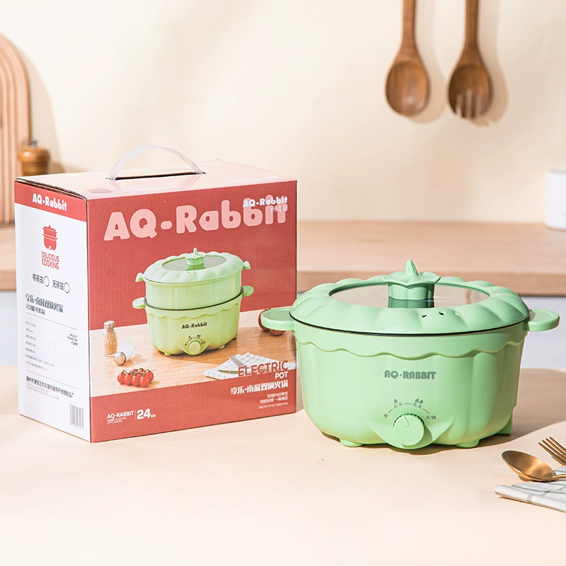 Электрический многофункциональный горшок AQ‑Rabbit, 1,2–2,8 л для лапши и тушения с пароваркой
