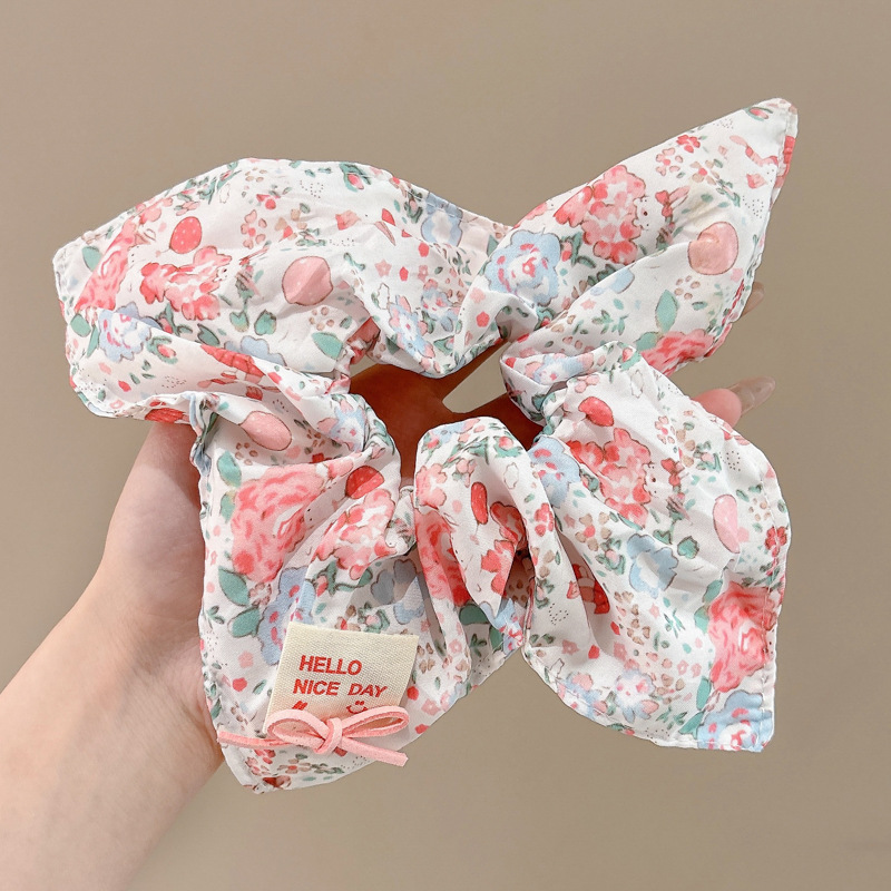 Temperamento bufanda cuadrada intestino lazo para el cabello femenino 2025 nuevo estilo súper grande cola de caballo cabeza cuerda viento perezoso banda de goma cuerda para el cabello tocado