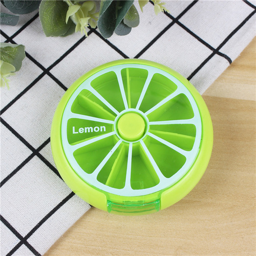 Plastic ABS pill box travel emergency one-week pill box seven-day portable small orange pill box