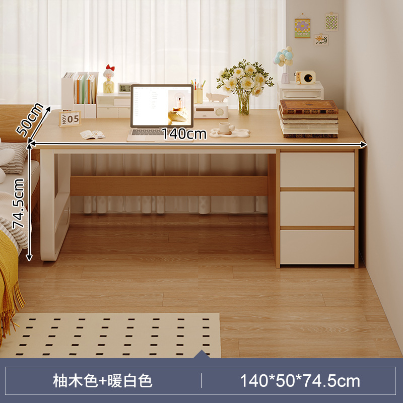 Escritorio para el hogar, simple y moderno, escritorio simple junto a la cama, escritorio de estudio para el hogar para estudiantes, combinación de mesa y silla para computadora de escritorio