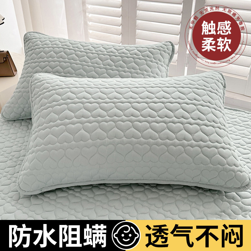 綿入り防水枕カバー 48x74 枕カバー 1組 家庭用防水 シングル枕芯インナーカバー 隔離層|undefined