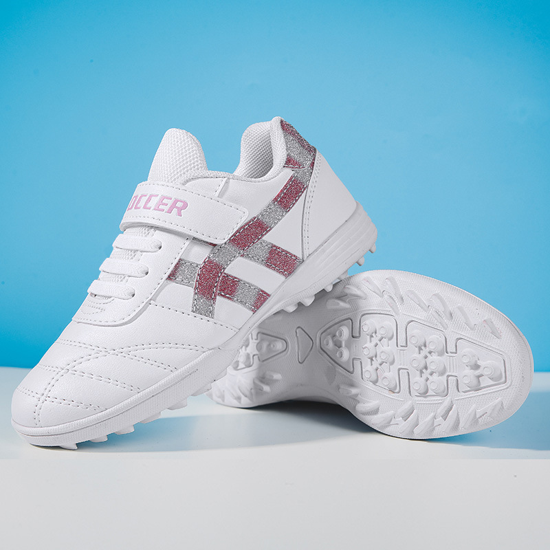 Nuevos zapatos de fútbol para niños uñas rotas velcro transpirable niños grandes medianos y pequeños niños zapatilla de deporte niños estudiante entrenamiento de fútbol