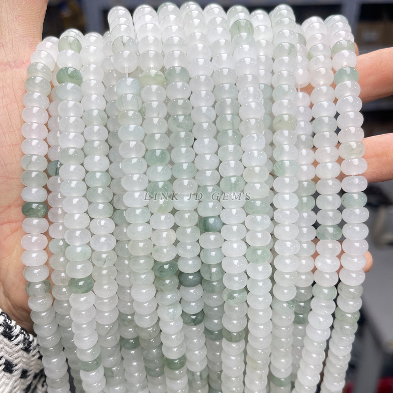 晶徳ジュエリー新疆天山翠玉散珠氷翠玉ブレスレット半製品円珠diyアクセサリー部品卸売り|undefined