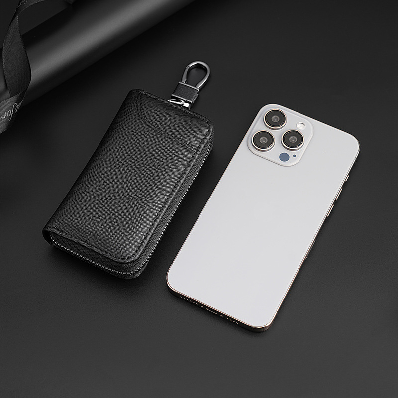 Nuevo paquete de llaves de automóvil con cremallera de gran capacidad para hombres, bolsas de tarjetas de cintura para mujeres, llaveras de moda multifuncionales para parejas