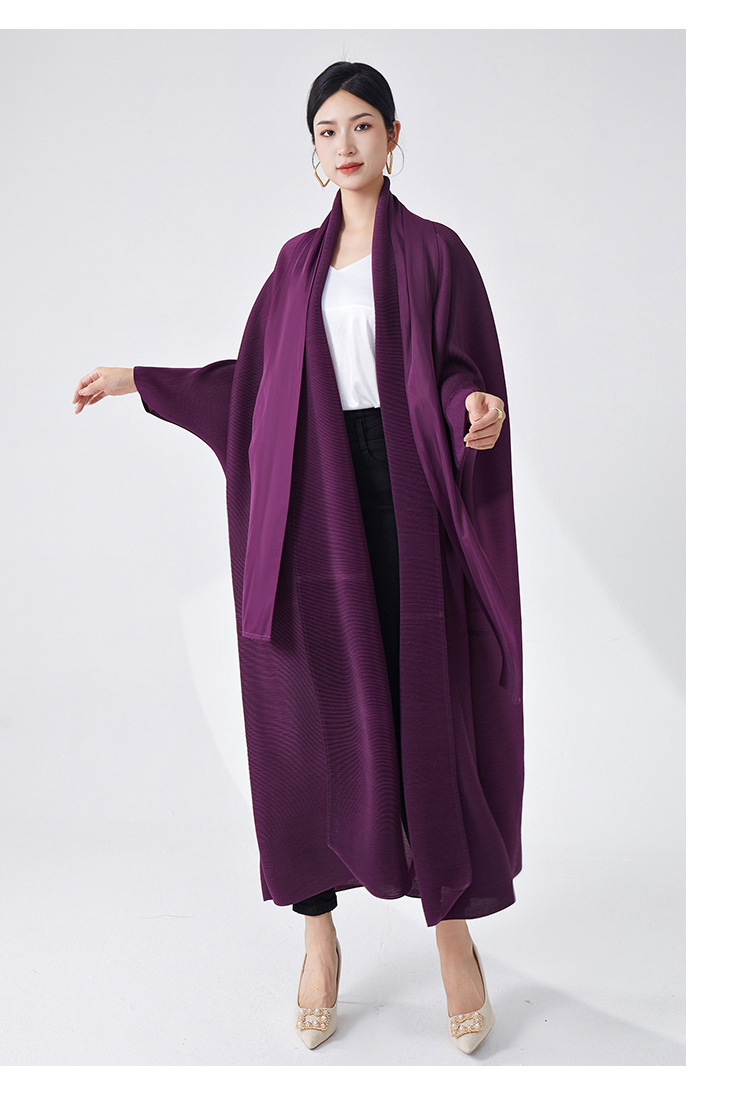 Foreign Trade Arab Clothing, High-end Muslim Women's Loose Plus-size Issey Miyake-style Large Robe Coat For Autumn_ecoleips.com