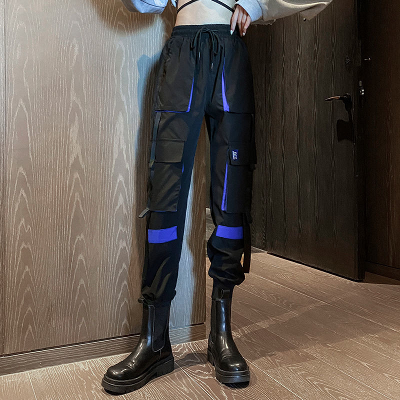韩版工装裤女2024春秋百搭显瘦束脚潮ins休闲学生嘻哈显高运动裤