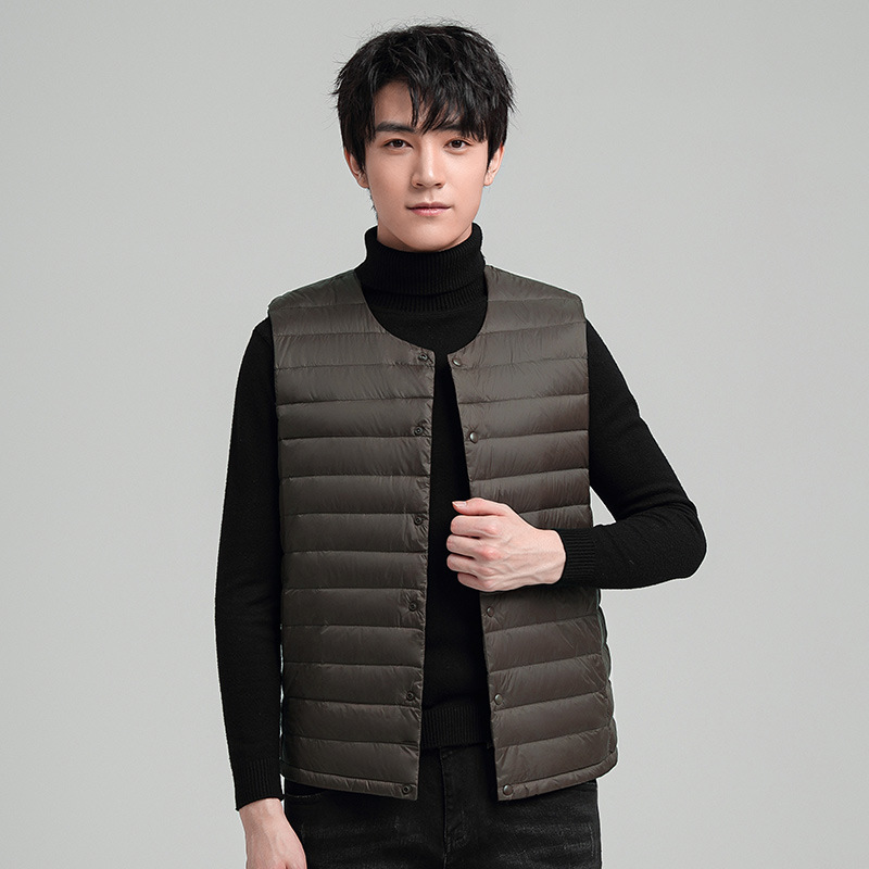 2023 new down jacket vest, round neck or V-neck, down jacket, vest, outer vest, 90 down_voghion.com