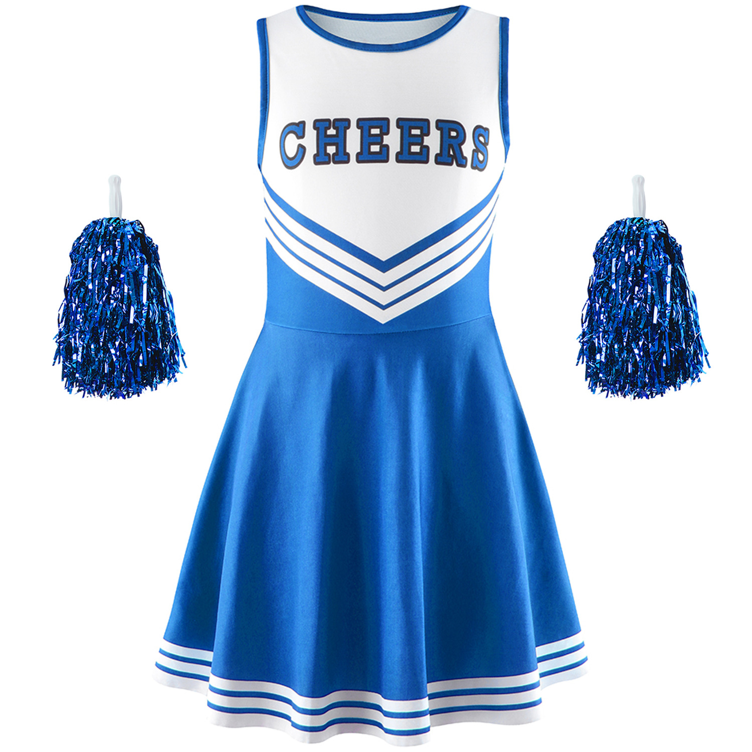 Blue La team skirt+ball flower