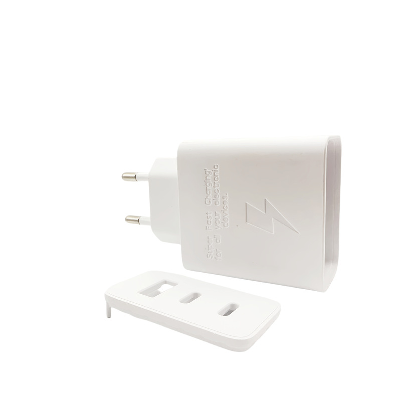工場直接供給 ABS 携帯電話充電器シェル S22 欧州標準ホワイトビッグフラッシュ A+CA+CC ポート高速充電プラスチックシェル|undefined