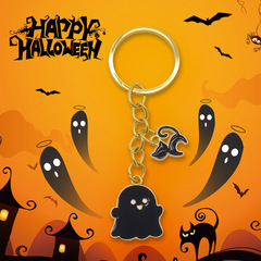 クロスボーダークリエイティブtemuアマゾン新製品ハロウィンゴースト猫木製看板キーホルダーホリデーペンダント小さなギフト
