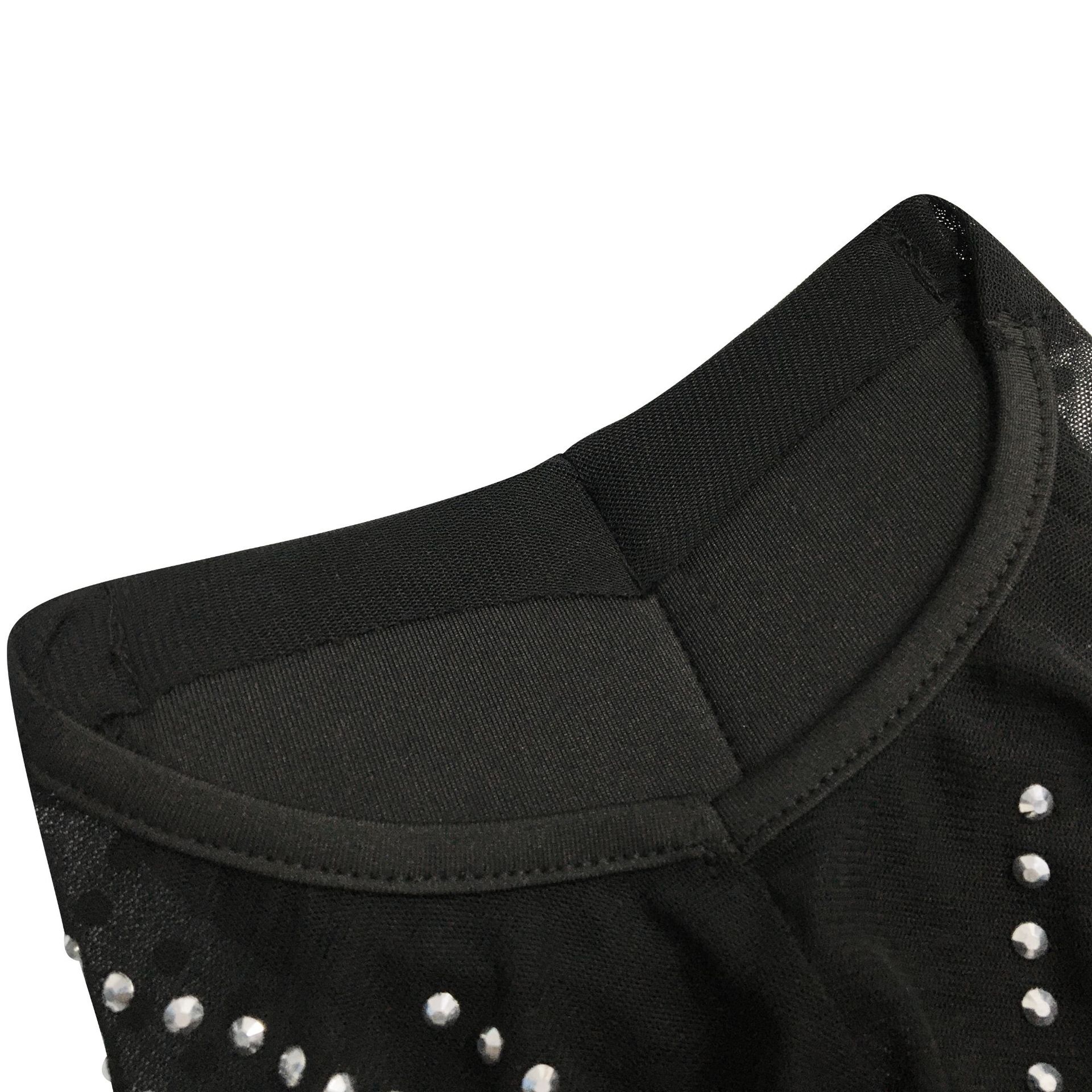 Sexy Mesh See through Rhinestone Hollow Out Cutout Split Dress Women Clothing 10 Sexy Mesh See through Rhinestone Hollow Out Cutout Split Dress Women Clothing