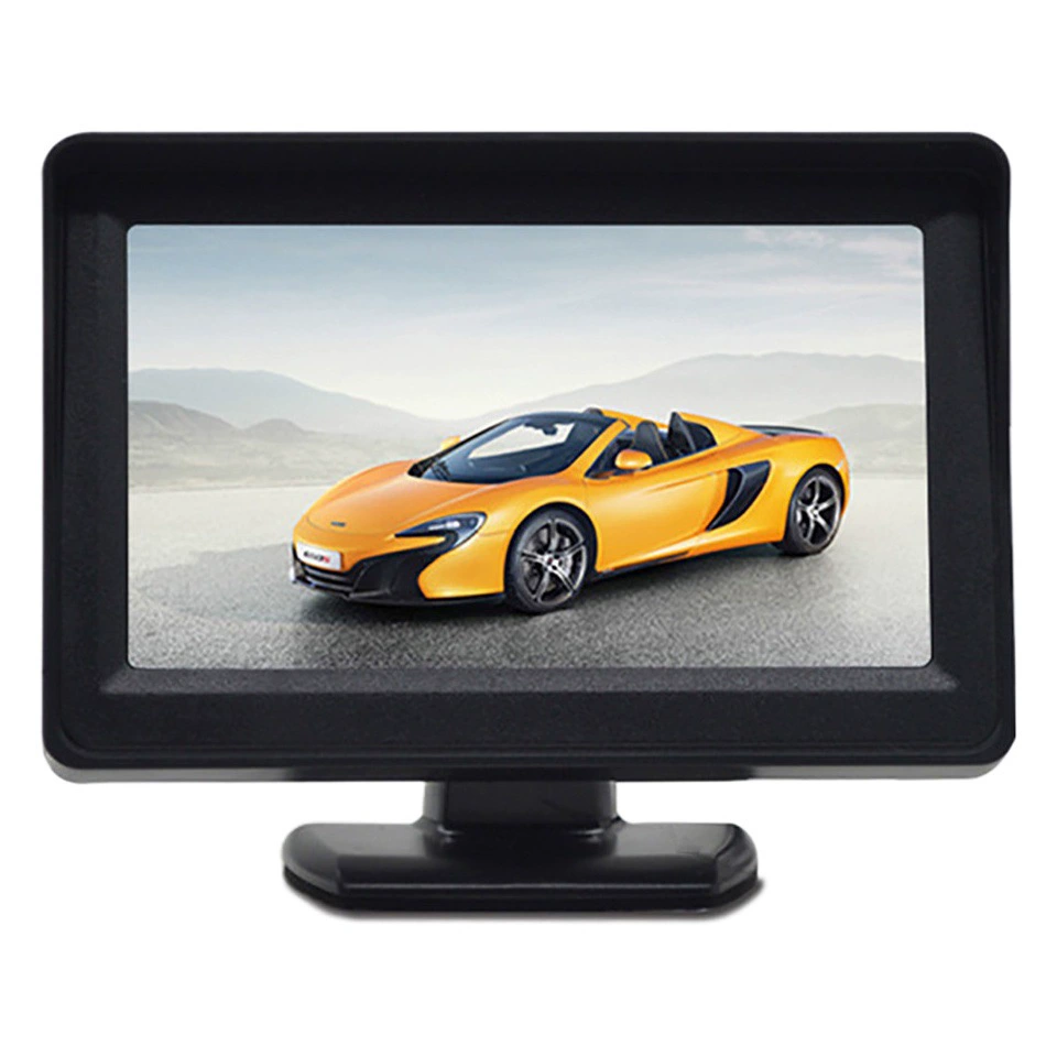 4,3-дюймовый автомобильный монитор Настольный HD-дисплей, двусторонний AV-вход, реверсивное отображение приоритета изображения