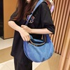 Capacious shoulder bag, one-shoulder bag, cloth bag for leisure, 2023, wholesale