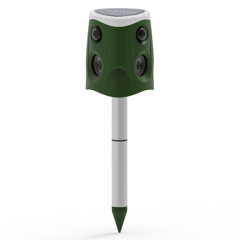 Fábrica al por mayor 360 grados repelente de aves multi-funcional de tres lados cuerno animal Drive al aire libre ultrasónico ratón repelente
