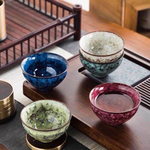 Yao Bian Wu Xing Cup Tea Cup Tea Lamp Owner Cup Ceramic Large Size Tea Drinking Cup Gong Fu Tea Set Wholesale Logo Gift