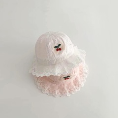 赤ちゃんの帽子の春の夏の薄いタイプのかわいい韓国版レースの辺の王女の帽子の女性の赤ちゃんの日よけの日焼け止めの子供の盆の帽子