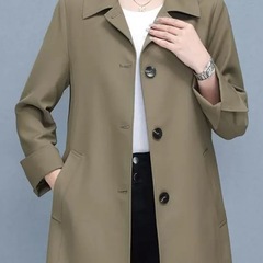 风衣外套女小个子2025春秋新款宽松休闲显瘦百搭上衣潮藏青色氨纶