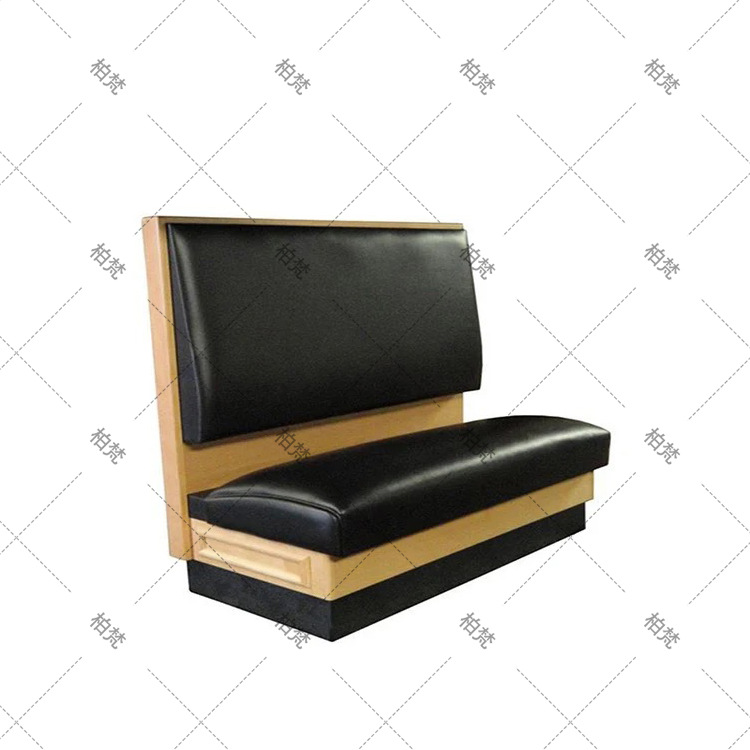 Almacenamiento sofá de madera sólida sofá curva de forma especial contra la pared cafetería cadena de tiendas restaurante comercial exclusivo transfronterizo