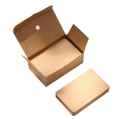 Blank card paper handwritten English words white hard cardboard small card message portable memory hand card