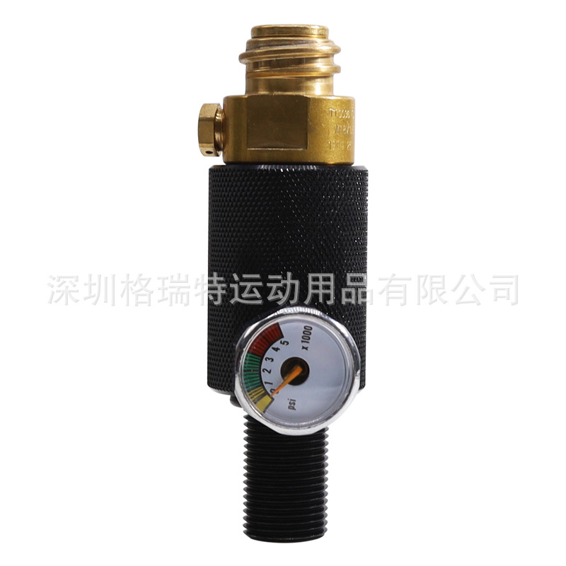 sodastream气瓶充气接头内外M18螺纹苏打顶针阀带5000psi压力表