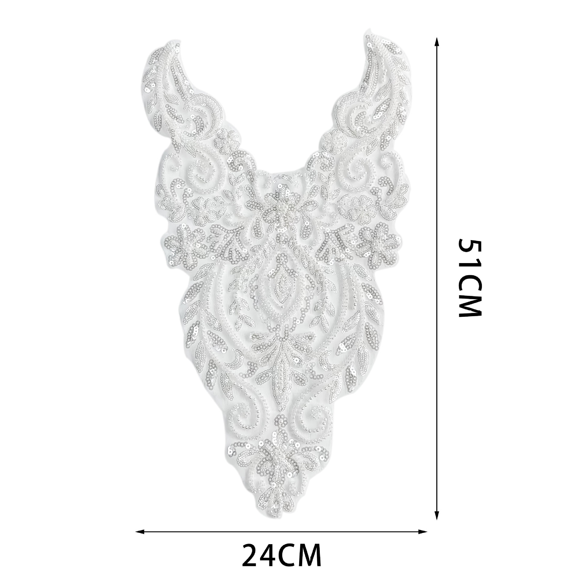 Sequinilla clavos de encaje bordado vestido de boda coche costura tela tela tela calcomanía tela pegatinas de ropa DIY accesorios de ropa encaje image 6
