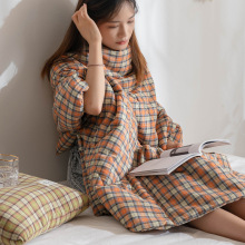 水洗色织纯棉纽扣抱枕被外贸跨境披肩午休被空调夏被沙发靠垫靠枕