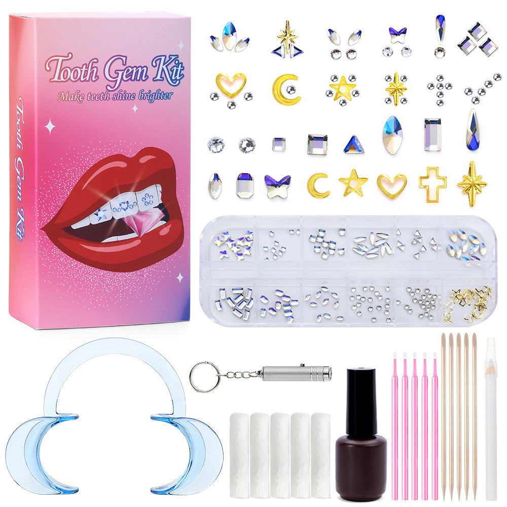 스카이 퍼플 12 그리드 치과용 드릴 세트 [접착제가 포함된 색상 상자]