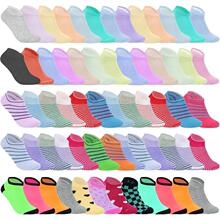 Q 61603 Solid mixed color women's low cut boat socks ��ɫ��