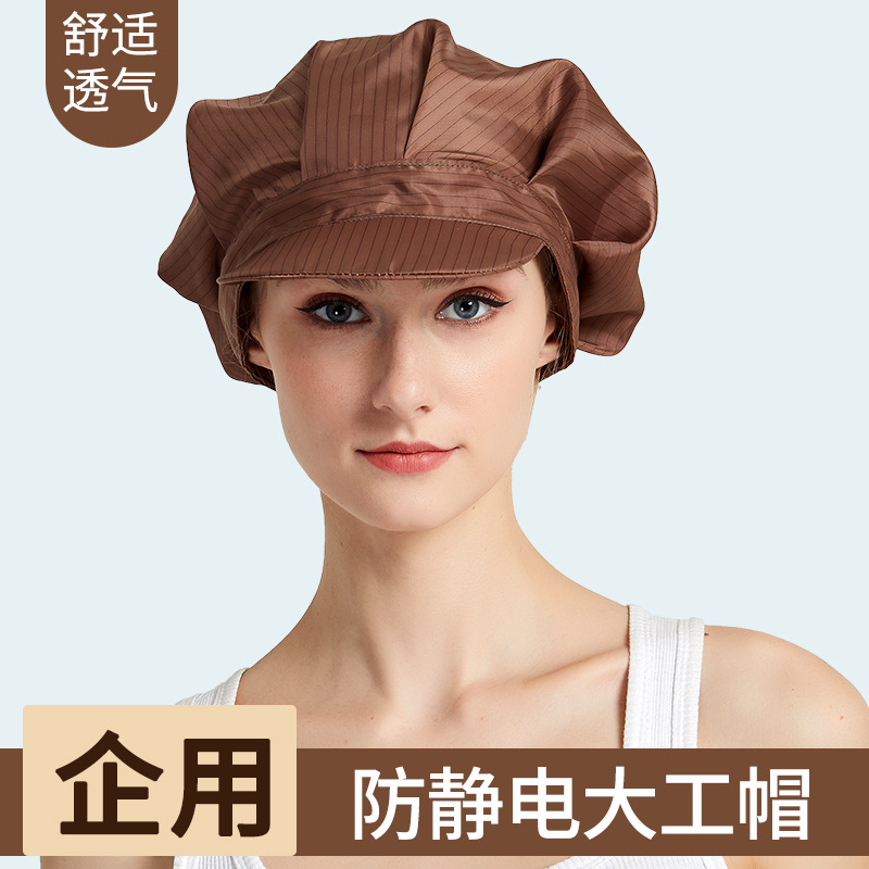 SEAGEBEL防静电大工帽防尘防护无尘帽子电子厂车间工作帽男女同款