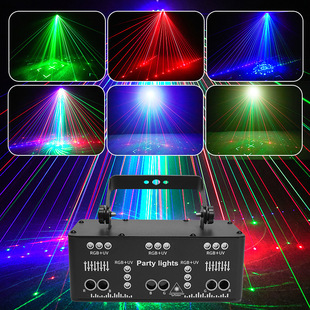 21-Eye Laser Light Ktv Voice-Activated Flash Rotating Bar Disco Home Atmosphere Colorful Laser Light Stage Lighting