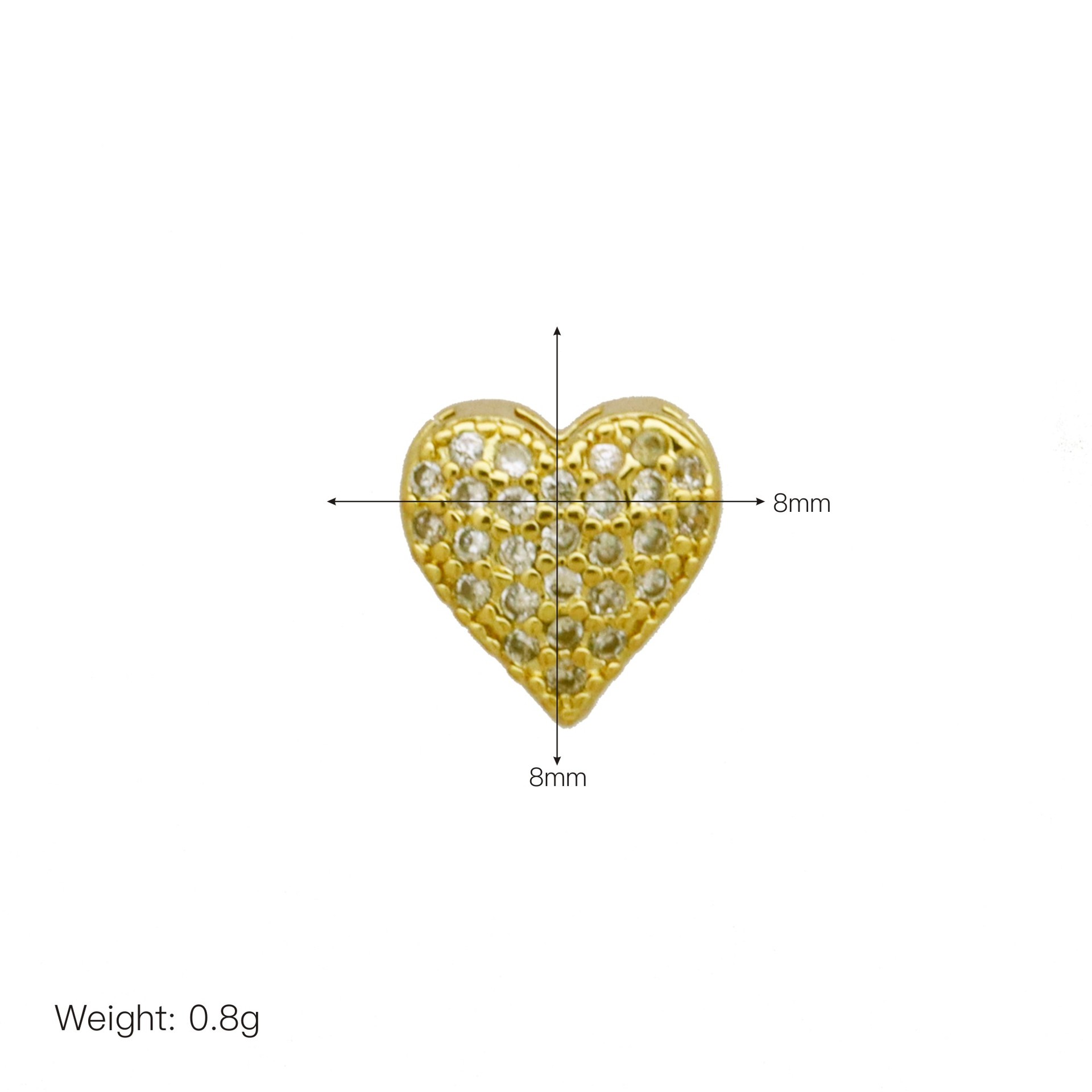 4g Weight Beads, Chain Jewelry Making Type 6*8mm, 8 * 8mm Jewelry Making Size Center-Drilled Drill Orientation Zircon Inlay Material DIY Jewelry Accessories Classification cable chain Chain Type 1 Piece Quantity Copper Material Letter, Heart Shape Pattern Inlay Design Simple Style, IG Style Style 1 Piece 6*8mm 8 * 8mm Copper Zircon Letter Heart Shape DIY Jewelry Accessories Beads Chain 40