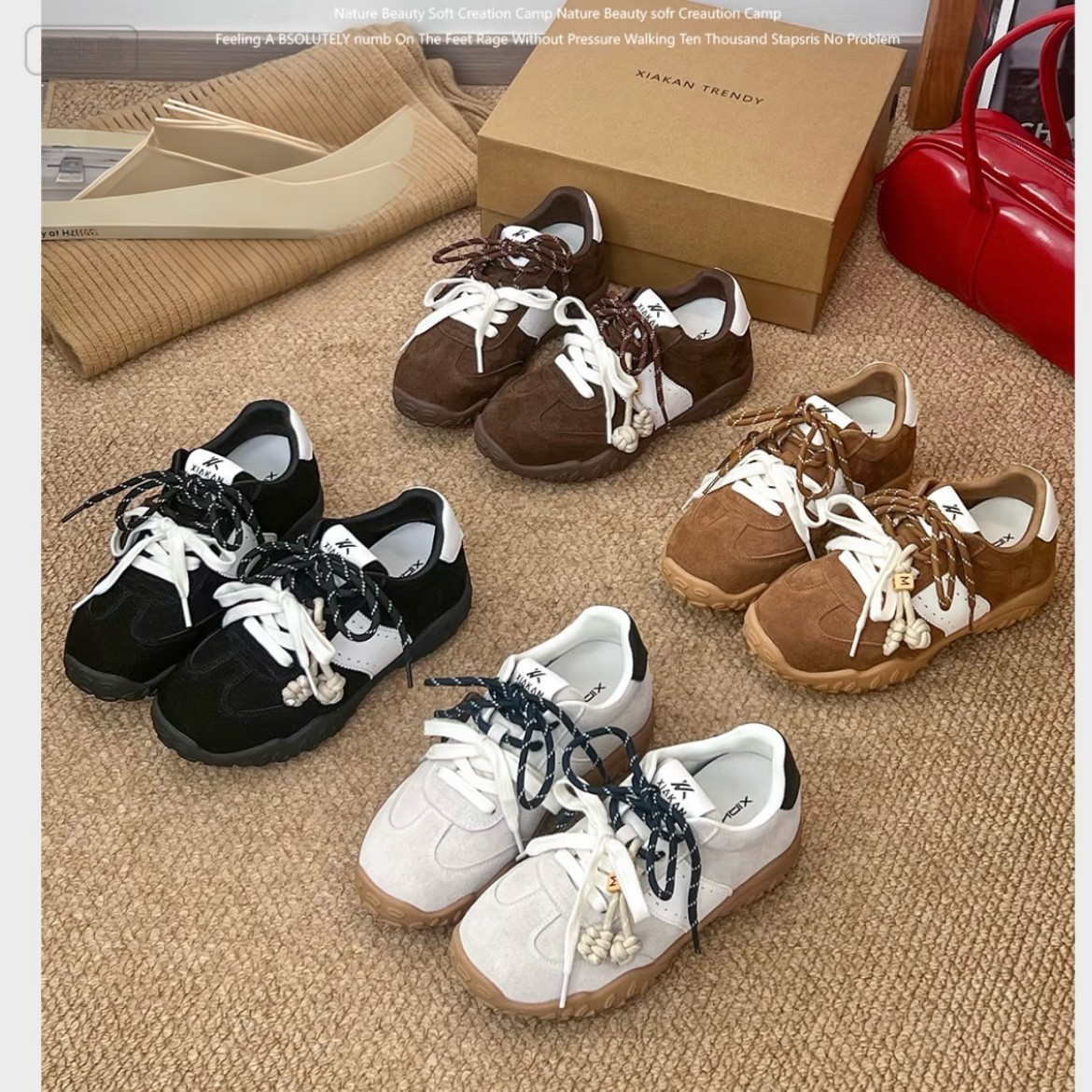 Fashionable sneakers platform for leisure