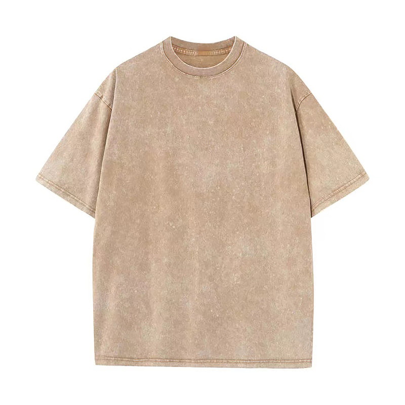 300g重ポンド水洗いして古い潮牌を作って肩の半袖のtシャツの男の百合のゆったりしている欧米のinsのカップルの上着の潮を作ります。|undefined