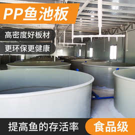 高密度PP板鱼池板食品级板材环保工程水池养殖防水塑料板