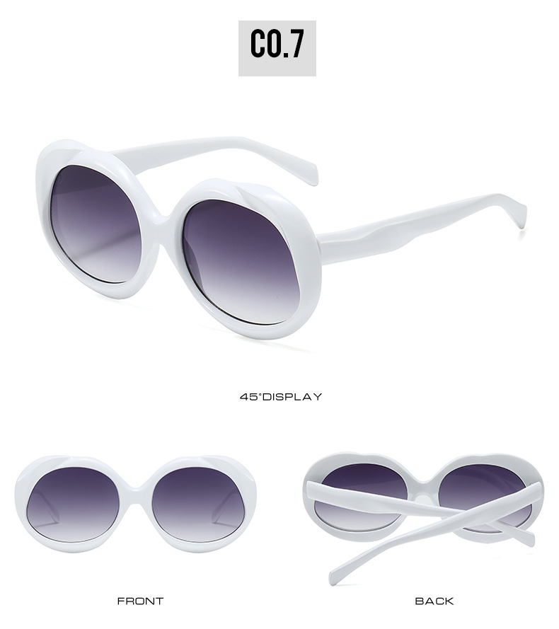 60g Weight Full Frame Glasses Structure Sunglasses Classification PC, UV400 Protection Lens Material Oval Frame Glasses Style Outdoor, Travel Occasion Solid Color Pattern All Seasons Season Unisex Gender Basic, Retro Style Black Color Basic Retro Solid Color PC UV400 Protection Oval Frame Full Frame Women's Sunglasses 12