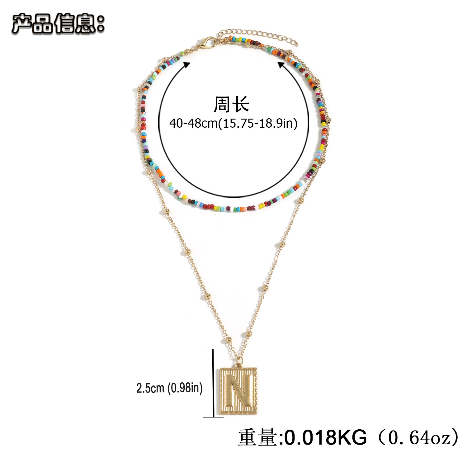 Nihaojewelry مجوهرات الجملة قذيفة قلادة الخرز الملونة متعددة الطبقات قلادة display picture 10