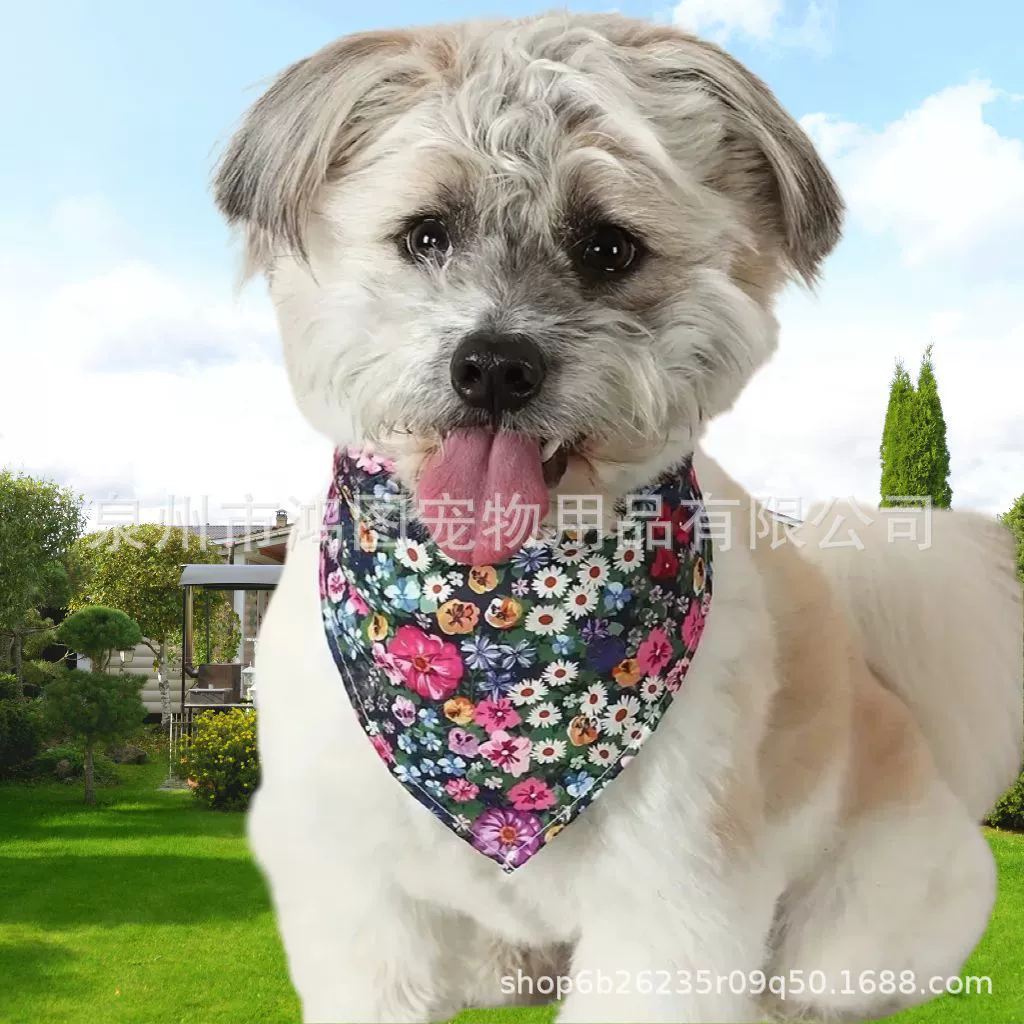 Новые производители оптовые трансграничные горячие продажи товаров для домашних животных нагрудники для домашних животных весной и летом треугольное полотенце для кошек и собак