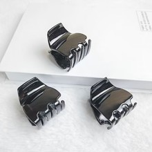 4CM中号黑色方头抓夹竖夹发抓 手工DIY配件发夹马尾夹发饰头饰