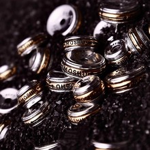 基础款藏银金银汉堡文玩 线束卡环隔片金刚菩提百搭款配饰DIY配件