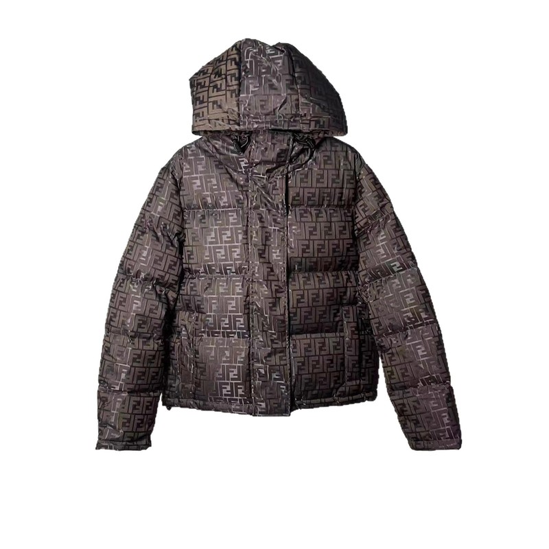 90白鸭绒双F印花连帽男士冬季羽绒服外套men feather witner coat|undefined