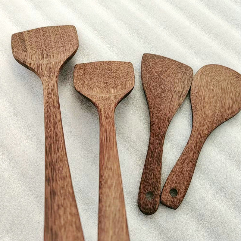 Chicken Wing Wood Spatula Kitchen Home Wooden Ladle Wok Chopping Long Handle Spatula Rice Spoon Wooden Cooking Spatula Home Kitchen Tool Set