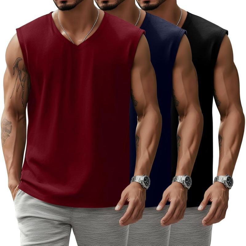 R4446 On behalf of Amazon Cross border new pattern motion Vest 3 Set of parts Men's vest 95