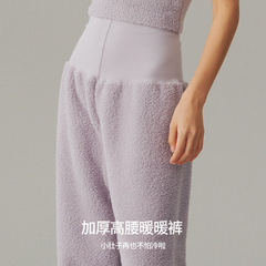 冬季保暖裤女睡裤珊瑚绒高腰加绒加厚暖暖绒保暖长裤可外穿家居裤