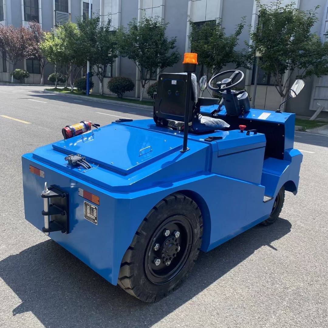 15吨重型蓄电池机场牵引车头电动牵引车飞机行李拖车同轨迹挂车