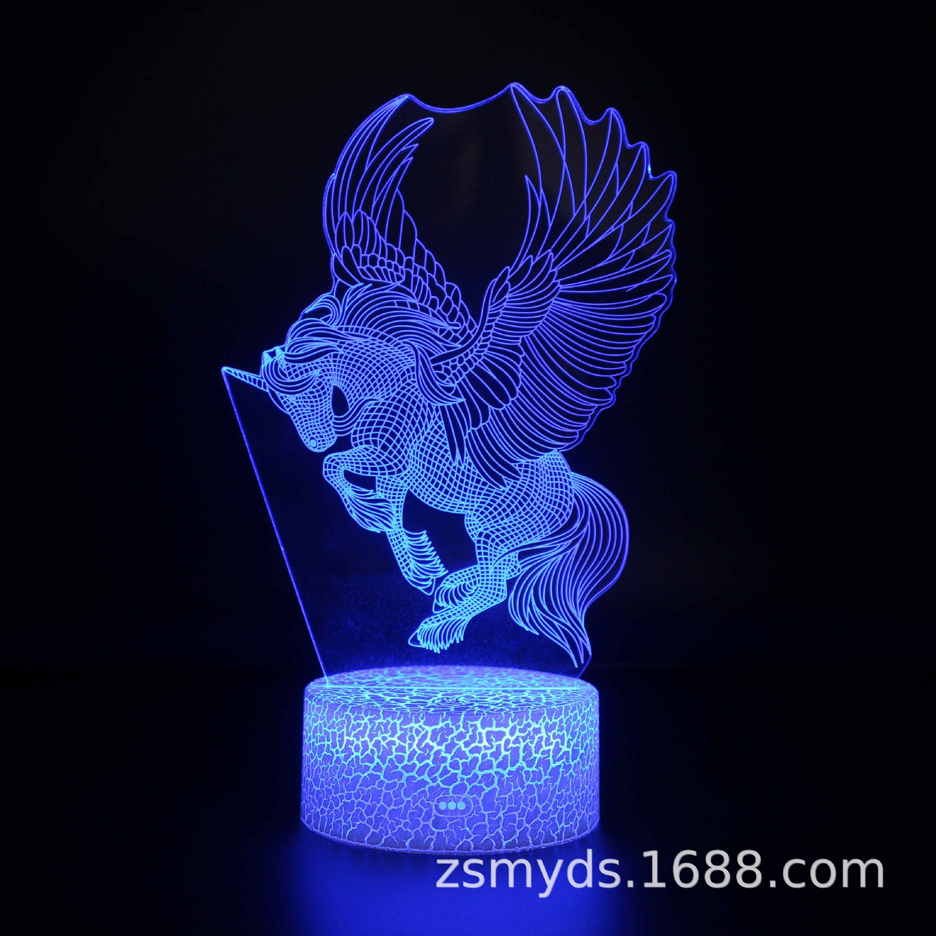 Comercio electrónico transfronterizo dedicado a la serie unicornio 3D lámpara de mesa LED lámpara de regalo creativo visual estéreo colorido luz de la noche