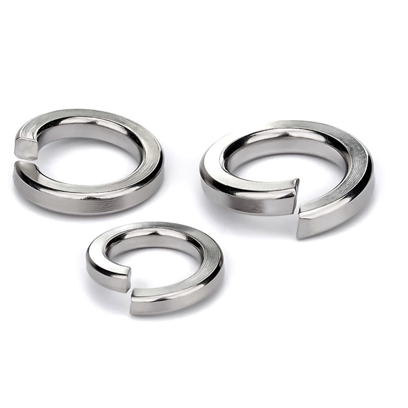 304/316/201镀锌弹簧垫圈兰白彩锌弹簧开口垫圈M5M6耐磨弹性垫片