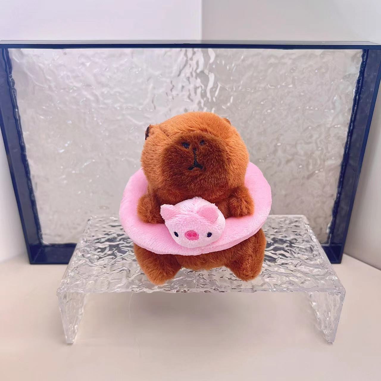 11cm 핑크 돼지 수영 반지