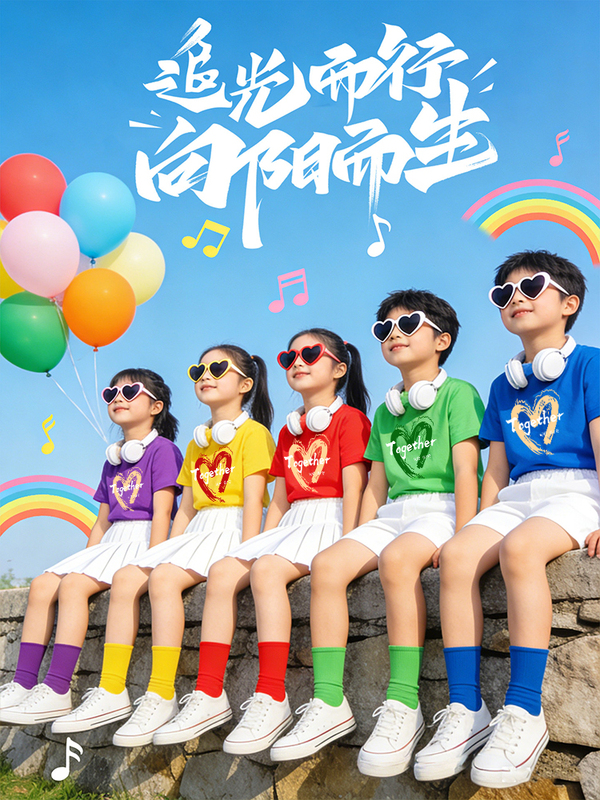 Colorful children's parent-child matching T-shirts, custom-made graduation uniforms for primary and middle school students, Children's Day performance costumes Colorful children's parent-child matching T-shirts, custom-made graduation uniforms for primary and middle school students, Children's Day performance costumes