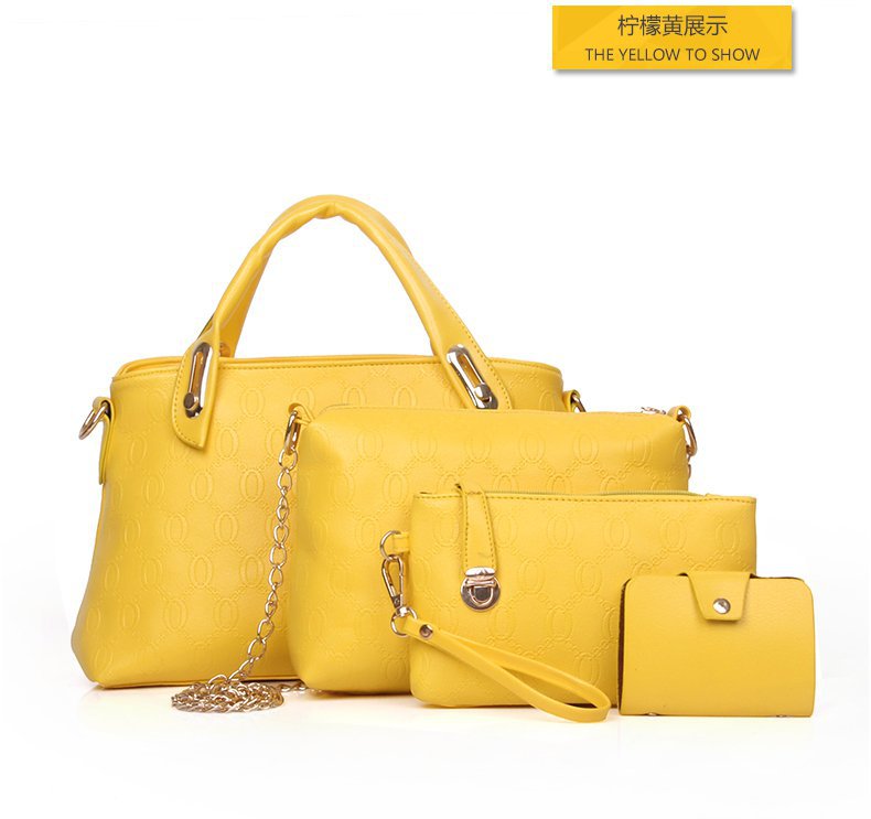 New Bear four-piece set, European and American trend women's single-shoulder bag, crossbody and hand-carry bag, cross-border one-piece delivery worldwide undefined